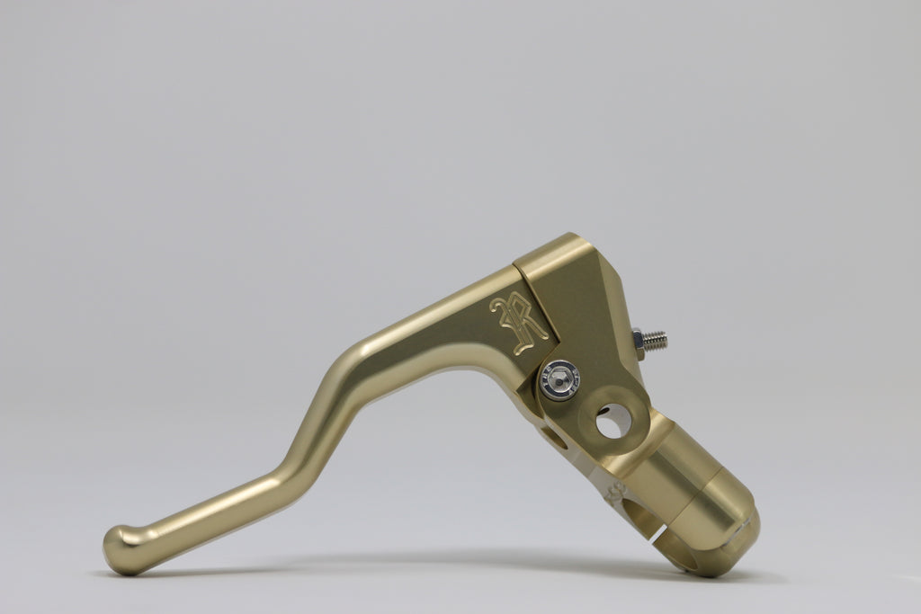 Four Finger Harley spec Bone Series Raw Machined RSC Lever With OEM Style Mirror Mount Bore