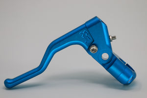 Four Finger Harley spec Bone Series Tumbled Finish RSC Lever With OEM Style Mirror Mount Bore