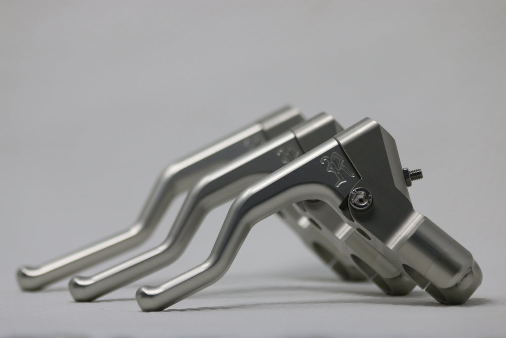 Two Finger Harley spec Bone Series Raw Machined RSC Lever
