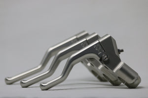 Three Finger Harley spec Bone Series Tumbled Finish RSC Lever With OEM Style Mirror Mount Bore